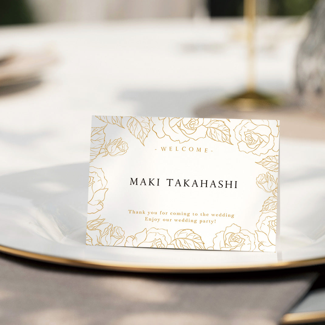 薔薇の席札